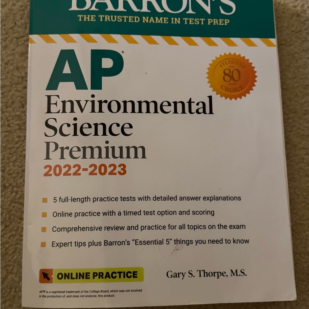 Barron's AP Environmental Science Premium Book